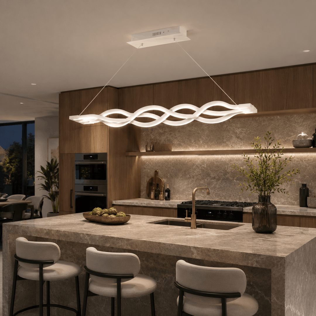 Метален LED полилей Фиоре, бял, 65w, 4000k