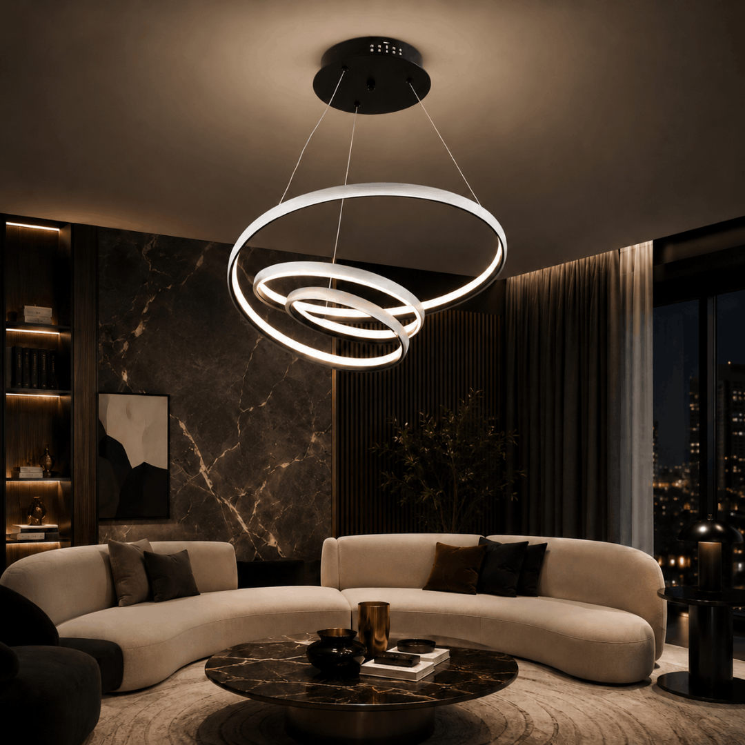 LED полилей Веста, черен, 58w, 4000k
