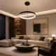 LED полилей със смарт управление Еклипс, черен, 37W, 2700lm, 3000-6000k