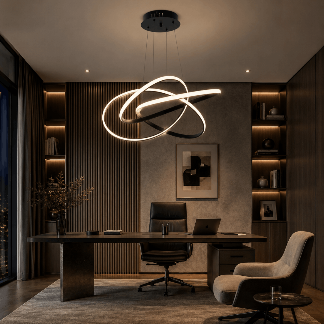 LED полилей Вега, черен, 44w, 4000k
