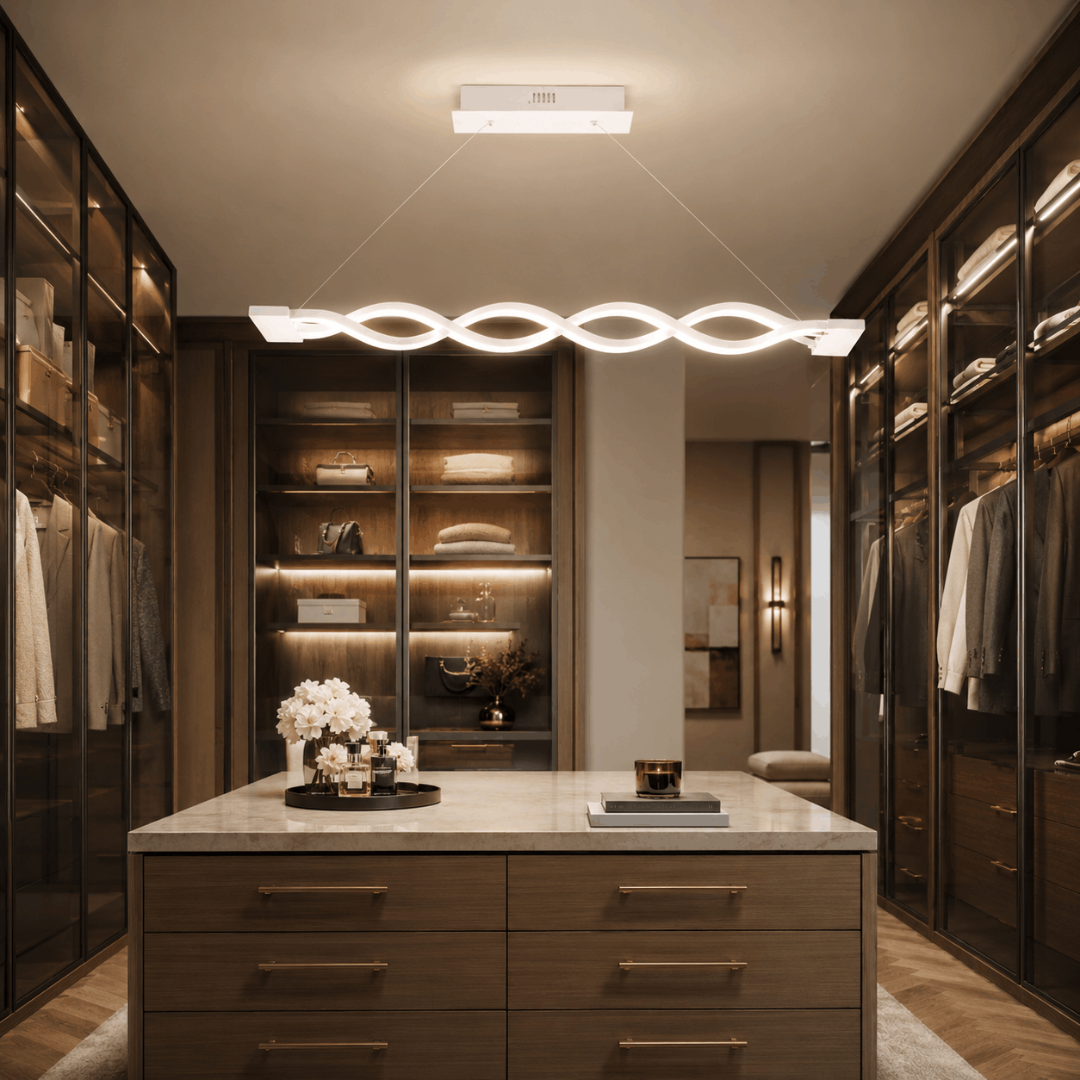 Метален LED полилей Фиоре, бял, 65w, 4000k